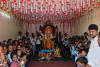 వినాయకుడిని దర్శించుకున్న ప్రాథమిక పాఠశాల విద్యార్థులు 