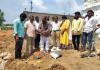  ఆలయ నిర్మాణంలో భూమి పూజ 