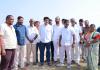 నాగర్ కర్నూల్‌లో స్టేడియం స్థలాన్ని పరిశీలించిన డీసీసీ అధ్యక్షుడు వంశీకృష్ణ, ఎమ్మెల్యే కూచుకుళ్ల రాజేష్ రెడ్డి.