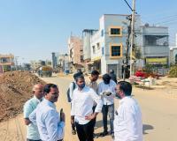 బంగారు మైసమ్మ దేవాలయం రోడ్డు పనుల పరిశీలన : బోడుప్పల్ మాజీ మేయర్ అజయ్ యాదవ్‌ 