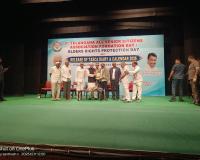 మల్లు గారి నర్సా గౌడ్ కు సేవ రత్న అవార్డు అందజేత 