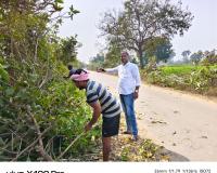 రావులపల్లి ఎక్స్ రోడ్ తండా మార్గంలో రహదారి అభివృద్ధి పనులు — సర్పంచి చింతకుంట్ల మనోజ్