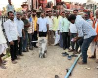 తీరనున్న తాగునీటి ఎద్దడి....  -​ఎమ్మెల్యే చొరవతో సమస్య పరిష్కారం  -​హర్షం వ్యక్తం చేస్తున్న ఎల్వి గ్రామస్థులు