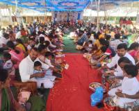 శిశుమందిర్ లో సామూహిక అక్షరాభ్యాసం.