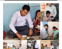 ఆకస్మిక తనిఖీ చేసి, విద్యార్థులతో కలిసి  భోజనం చేసిన జిల్లా కలెక్టర్ అనుదీప్