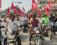 సమ్మె జయప్రదం చేయాలని  బైక్ ర్యాలీ 