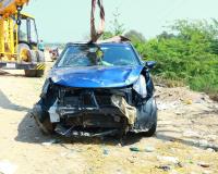 ఎన్ఎస్పీ కెనాల్ లో అదుపుతప్పి కారు పడిపోయి, భార్యాభర్తలు మృతి. 