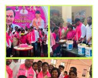 ములుగు పట్టణ కేంద్రంలో ఘనంగా కేసీఆర్ జన్మదిన వేడుకలు. 