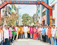 నిజాంపేట్ సర్కిల్‌లో స్వాగత కమాన్ల ప్రారంభం