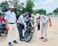 కొత్తగూడెంలో నంబర్ ప్లేట్లపై ప్రత్యేక డ్రైవ్