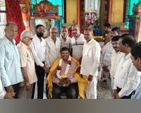 ఆలయంలో జీఎం షాలెం రాజుకు ఘన సన్మానం