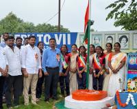 80వ స్వాతంత్ర్య దినోత్సవ వేడుకల్లో పాల్గొన్న మంచిర్యాల  కాంగ్రెస్ పార్టీ అధ్యక్షులు