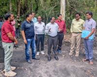కోల్ వాషరీలో బొగ్గు నిల్వల పరిశీలన