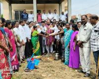 మహిళా సమాఖ్య భవన నిర్మాణానికి భూమి పూజ