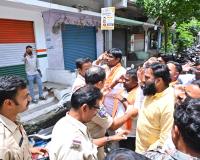  బిజెవైఏం ఆధ్వర్యంలో జిల్లా కాంగ్రెస్ పార్టీ కార్యాల యం  ఎదుట వందేమాతారం గీతాలాపన....