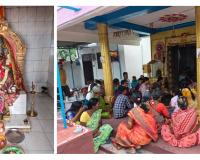 జోర్ధార్ గ కొనసాగిన ఆలయంలో పూజలు అన్నదానం 