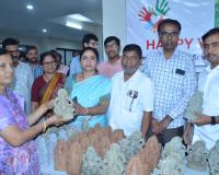 కలెక్టరేట్ లో మట్టి గణపతుల పంపిణీ