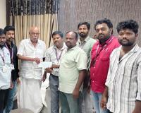 ప్రమాద బీమా చెక్కు అందజేసిన ఎమ్మెల్యే ప్రేమ్ సాగర్ రావు
