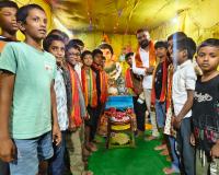 బాలగణపతిని దర్శించుకున్న బిఆర్ఎస్ నాయకుడు ఎన్.సి. సంతోష్