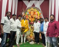 ఆల్విన్ కాలనీ 124 డివిజన్ పరిధిలో గణేష్ ఉత్సవాల్లో  ప్రత్యేక పూజలో పాల్గొన పట్వారీ శశిధర్