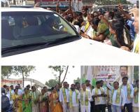 వేములవాడకు చేరుకున్న కల్వకుంట్ల కవిత.. ఘన స్వాగతం పలికిన పార్టీ శ్రేణులు