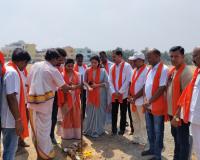 దసరా ఉత్సవాలకు డైట్ మైదానంలో భూమి పూజ చేసిన కంది మౌన శ్రీనివాస రెడ్డి 