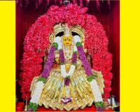స్వర్ణకవచాలంకరణలో నిమిషాంబ అమ్మవారు...