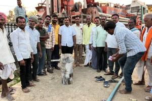 తీరనున్న తాగునీటి ఎద్దడి....  -​ఎమ్మెల్యే చొరవతో సమస్య పరిష్కారం  -​హర్షం వ్యక్తం చేస్తున్న ఎల్వి గ్రామస్థులు