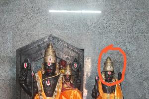 పారుపల్లి రామాలయంలో లక్ష్మణస్వామి విగ్రహం ధ్వంసం చేసిన దుండగులు 