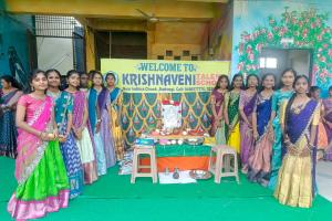 కృష్ణవేణి టాలెంట్ స్కూల్లో ఘనంగా వసంత పంచమి వేడుకలు...