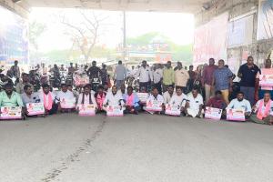 సిట్ విచారణ రాజకీయ కుట్ర   -ముఖ్యమంత్రి రేవంత్ రెడ్డి దిష్టిబొమ్మల దగ్ధం 