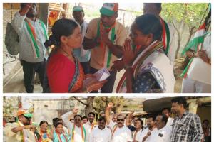 ప్రచారం ముగింపు వేళ 1,2,6 వార్డుల్లో--- డి.సి.సి. ఆత్రం సుగుణక్క ముమ్మర ఇంటింటి ప్రచారం