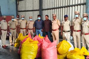 రూ. 4.76 కోట్ల గంజాయి కాల్చివేత.