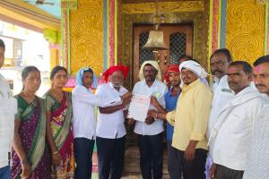 కోలూరు శివాలయానికి స్థల విరాళం  గ్రామస్తుల దాతృత్వానికి జేజేలు ​