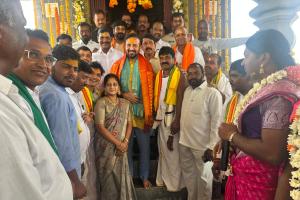 గాంధారి లో శ్రీ మల్లికార్జున స్వామి  3వ వార్షికోత్సవ వేడుకలకు  హాజరైన ఎమ్మెల్యే మదన్ మోహన్