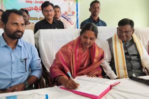 బెల్లంపల్లి మున్సిపల్ చైర్ పర్సన్ వైస్ చైర్మన్ పదవి బాధ్యతల స్వీకారం