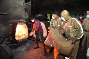 63 కిలోల గంజాయిని బూడిద చేసిన పోలీసులు