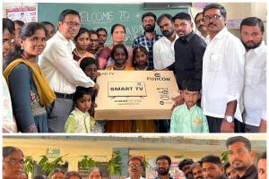  కళ్లెం పాఠశాలకు స్మార్ట్ ఎల్ఈడీ టీవీ బహూకరణ