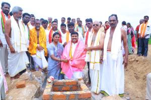 వైభవంగా శ్రీ కోదండ రామాలయ భూమి పూజ