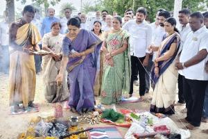 పోచమ్మ తల్లి దేవాలయ నూతన నిర్మాణానికి భూమి పూజ