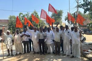 భారతీయ కిసాన్ సంఘ్ ఆధ్వర్యంలో రైతుల సమస్యలపై ఉద్యమం.