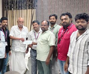 ప్రమాద బీమా చెక్కు అందజేసిన ఎమ్మెల్యే ప్రేమ్ సాగర్ రావు
